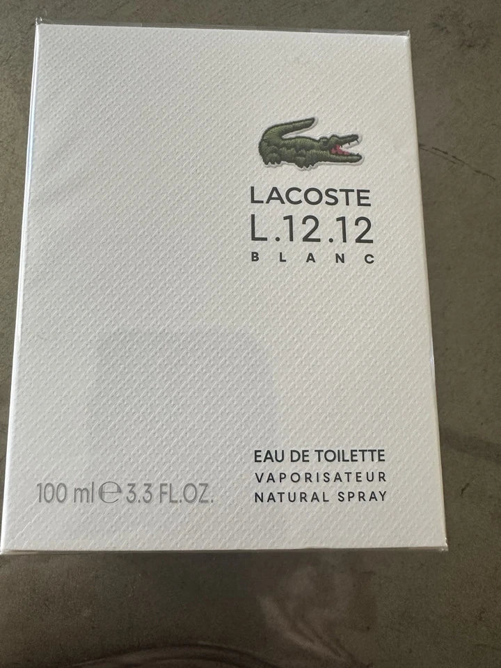 LACOSTE L.12.12 BLANC 3.3FL.OZ EAU De Toilette Spray For Men Sealed
